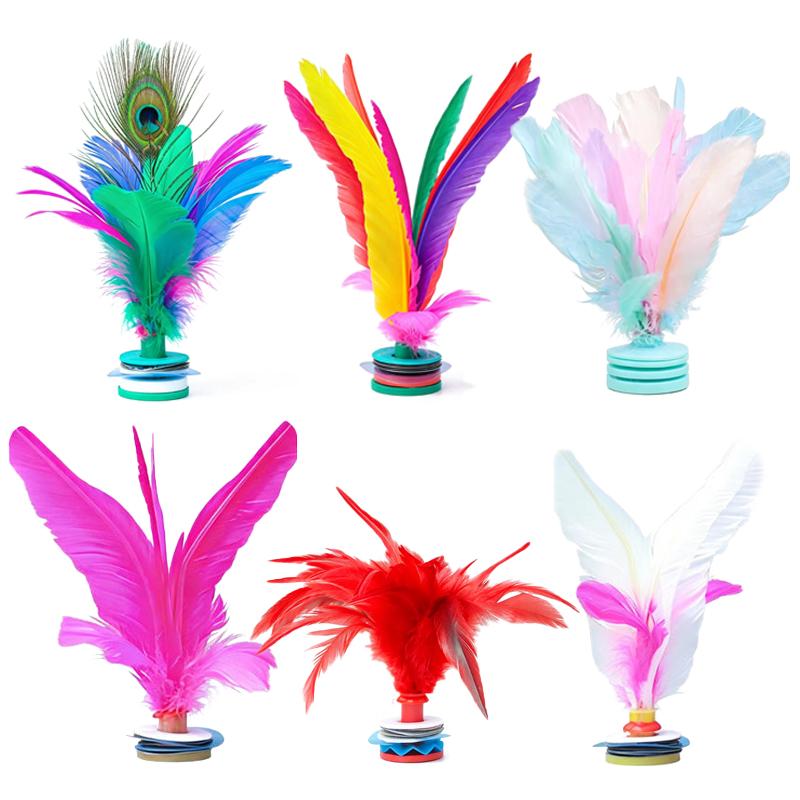 Feather Shuttlecock - 1 шт. разноцветный перьевой волан, китайский